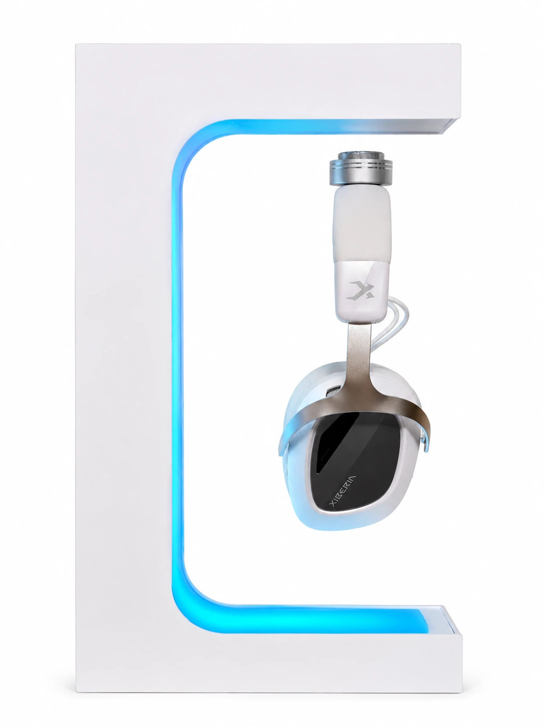 Arctic White Beacon 01 side product view showing the illuminated frame