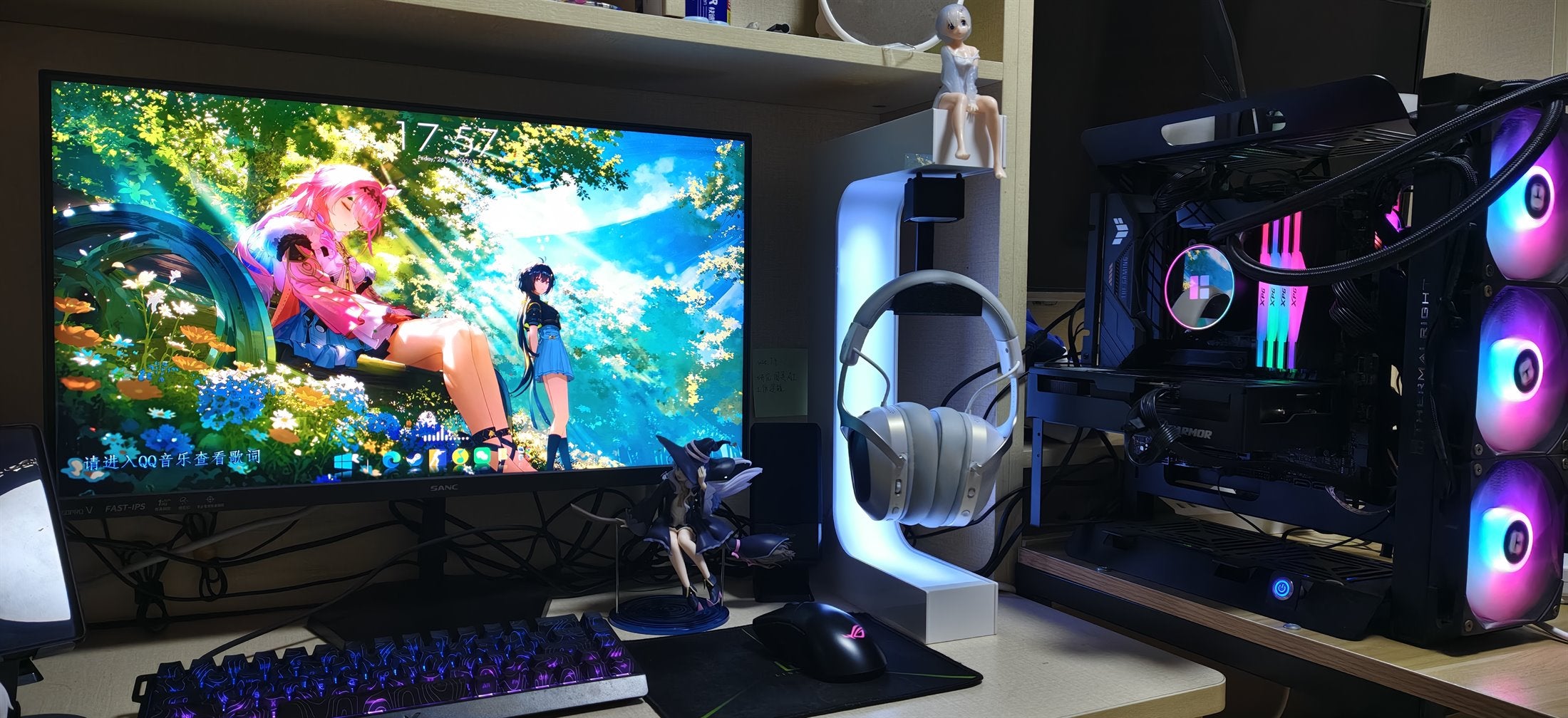 Beacon 01 inside a real Dockix gaming desk setup